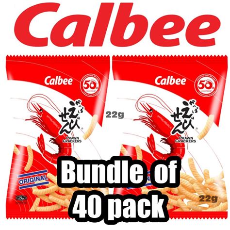 Calbee Prawn Crackers Original 25g Bundle Of 10 40 Shopee Singapore