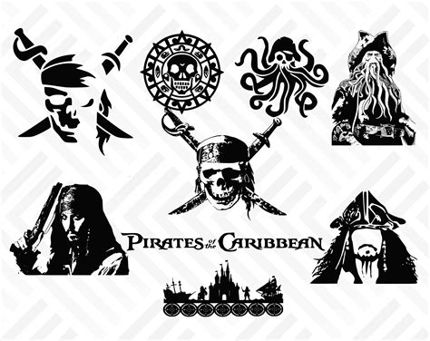 Pirates Of The Caribbean Svgpngdxf Disney Clipart Etsy