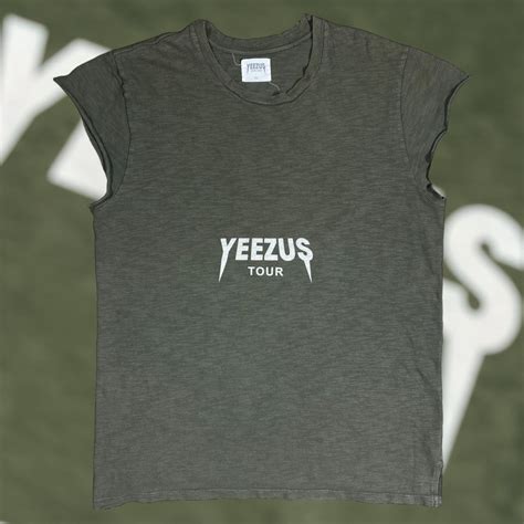 Kanye West Olive Kanye West Yeezus Tour Cutt Off Sleeve Grailed