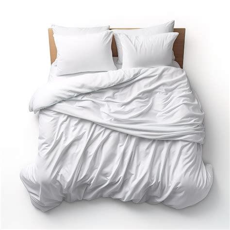 Premium Ai Image A White Bed With A White Comforter On It And A White Sheet On It