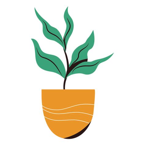 Diseño Png Y Svg De Planta En Maceta Plana Para Camisetas