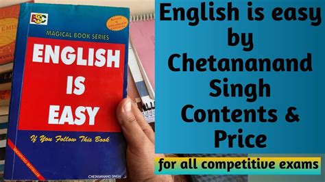 English Is Easy By Chetananand Singh Contents Price Full Detail Youtube