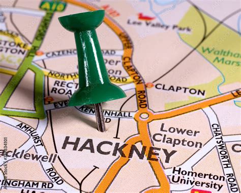 Hackney on a UK Map Stock Photo | Adobe Stock