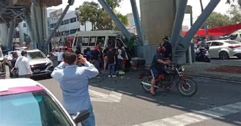 Transporte Público Impactó En Columna De La Línea 12 Del Metro Y Dejó