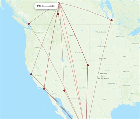 All Flight Routes From Puerto Vallarta To Edmonton Pvr To Yeg Flight Routes