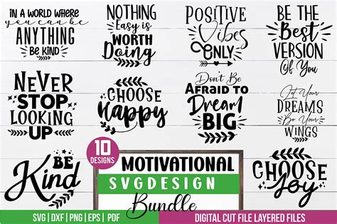 Motivational Svg Design Bundle Free Graphic By Svgstudiodesignfiles