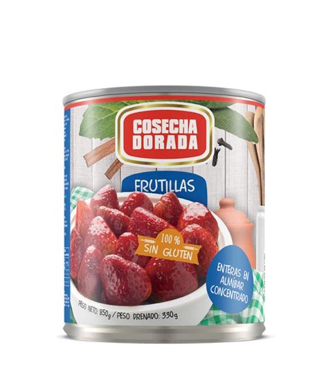 Frutillas en Almíbar Cosecha Dorada 850g Regional Sur Uruguay