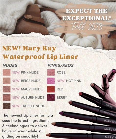 BRAND NEW Mary Kay Waterproof Lipliner Available Beige Nude Hot Pink