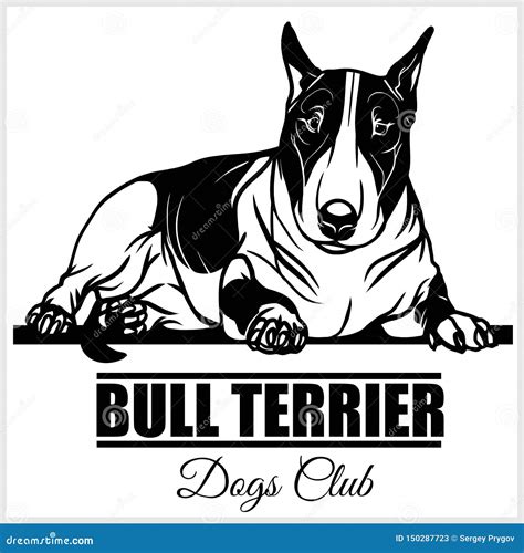 Bull Terrier Vector Illustration For T Shirt Logo And Template