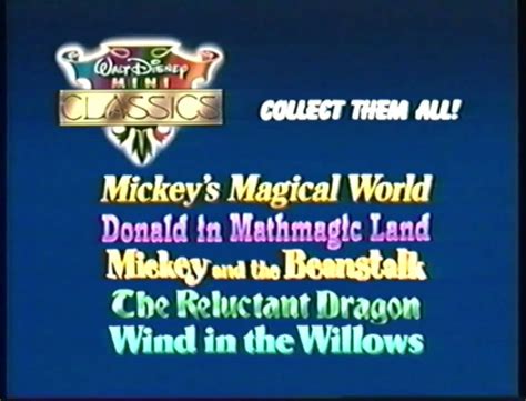 Walt Disney Mini Classics 1988 Promo Youtube