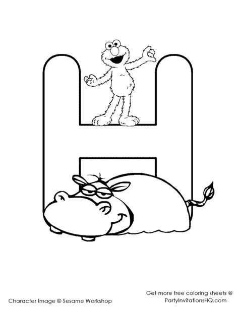 Sesame Street Alphabet Coloring Pages