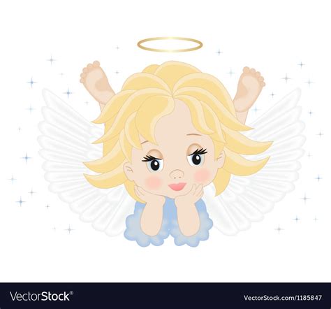 Little angel Royalty Free Vector Image - VectorStock