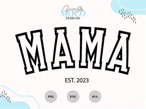 Mama Est 2023 SVG PNG DXF Mom Life Svg New Mom Gift Baby Shower Gift