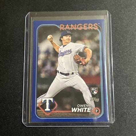 Topps Owen White Rookie Royal Blue Border Sp Texas Rangers