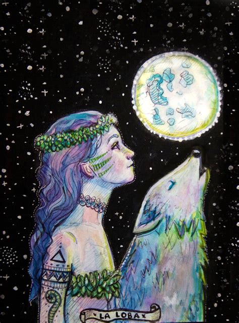 The Wild Woman Wolf Spirit Animal Art Print Etsy Spirit Animal Art