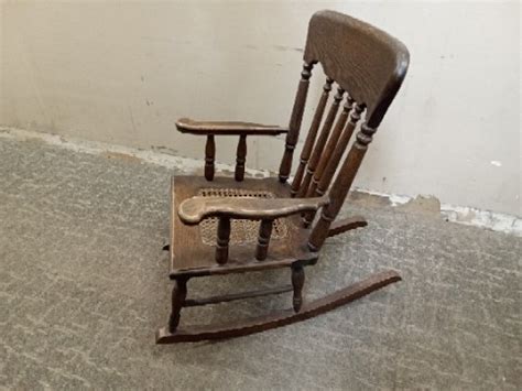 Rocking Chair - Youth Victorian Cane Seat (Vintage) - Construction Junction