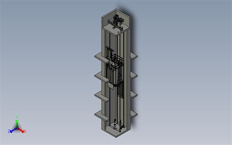 轿厢电梯三维建模图纸step模型图纸下载 懒石网