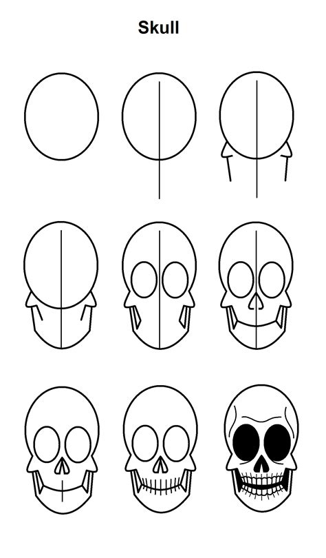 How To Draw A Skeleton Easy Step By Step At Drawing Tutorials