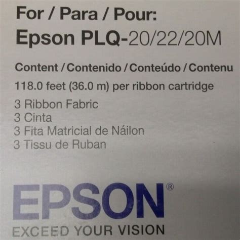 Epson S015339 SIDM Black Ribbon Cartridge (3-Pack) for PLQ-20/22 | eBay