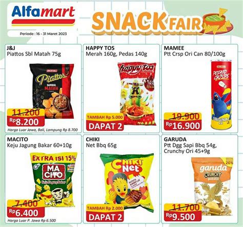 Cek Promo Snack Fair Di Alfamart Periode Sampai 31 Maret 2023