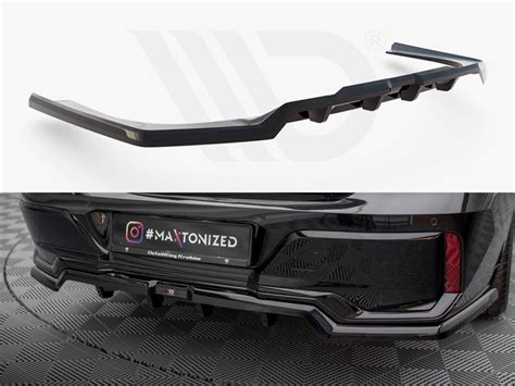 Central Rear Splitter Vertical Bars Bmw 7 M Pack G70 Maxton Design Uk