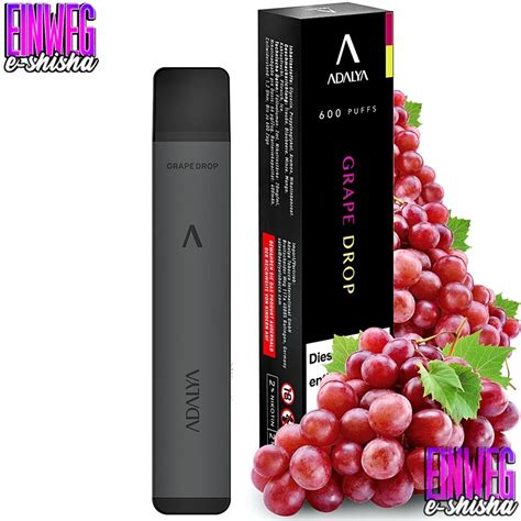 Adalya Vape Grape Drop 600 Züge Nikotin 12 mg einweg e shisha de