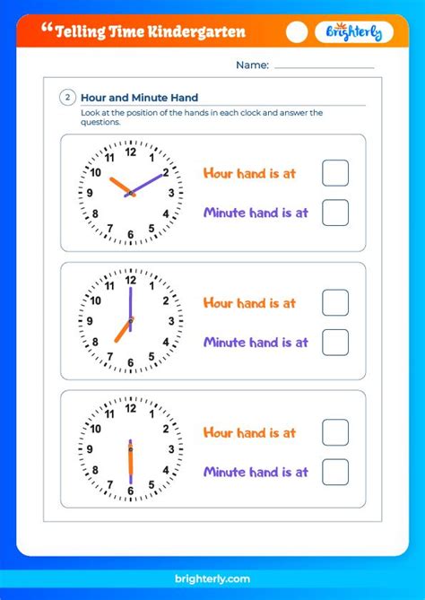 Telling Time Kindergarten Worksheets From Professional Tutors Pdfs