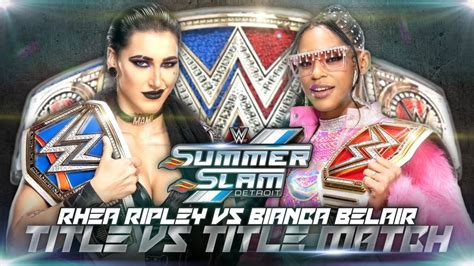 Rhea Ripley Vs Bianca Belair At SummerSlam 2023 Solo Sikoa Vs Rhea