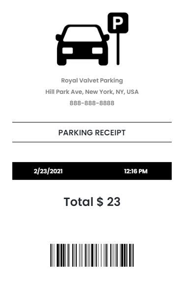 Generate Parking Receipt Fake Parking Receipt Template Online In