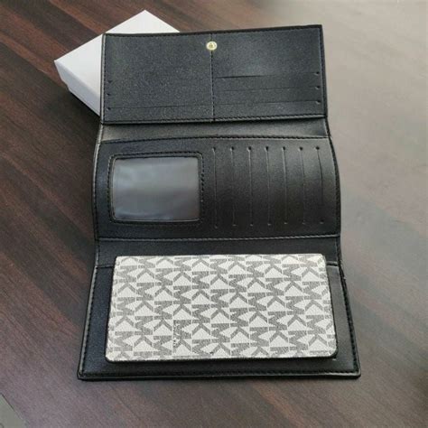 Buy Michael kors White Three Fold Monogram Wallet - Online