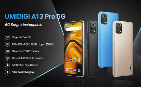 UMIDIGI A13 Pro 5G Cell Phone Unlocked Canada 8GB 128GB 6 5 Inch