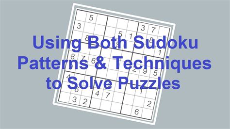 Sudoku Primer 173 Using Sudoku Patterns And Techniques Together To Solve A Difficult Puzzle