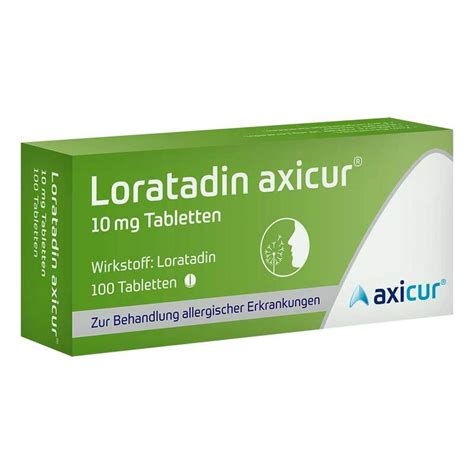 Loratadin Axicur 10 Mg Tabletten 100 St Meine OnlineApo