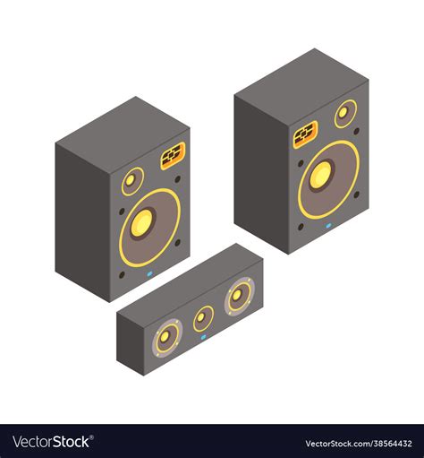 Isometric Speakers Royalty Free Vector Image Vectorstock