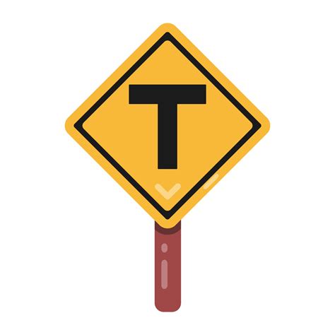 T Intersection Traffic sign 3104971 Vector Art at Vecteezy