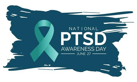 National PTSD Awareness Day In June 27 Background Poster Card