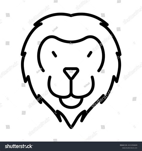 Lion Lion Face Icon Logo Design Stock Vector Royalty Free 2221958689
