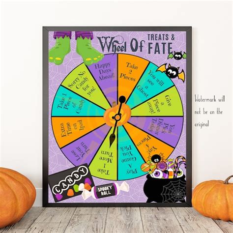 Halloween Fortune Spinner, Halloween Party Games for Kids, Halloween ...