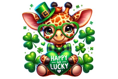 Cute Giraffe St Patricks Day Clipart Graphic By Thedigitalstore247 · Creative Fabrica