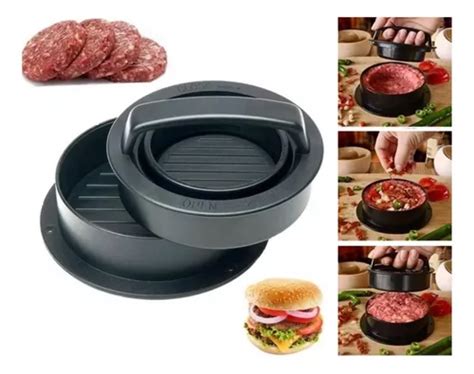 Forma De Hamburguer Modelador Gourmet Molde Preto Parcelamento Sem