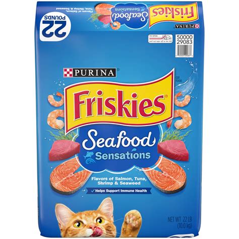 Purina Friskies Dry Cat Food Seafood Sensations 22 Lb Bag 22 Pound