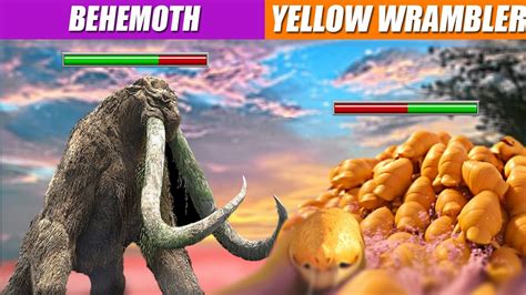 Titanus Behemoth Vs Giant Yellow Warmbler Sea Beast With Healthbar