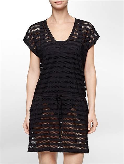 Calvin Klein Mesh Stripe Cover Up 78 Calvin Klein Lookastic