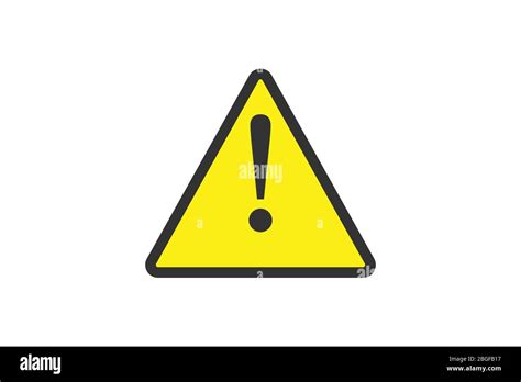 Flat Yellow Hazard Warning Symbol Warning Icon And Sign Of Danger