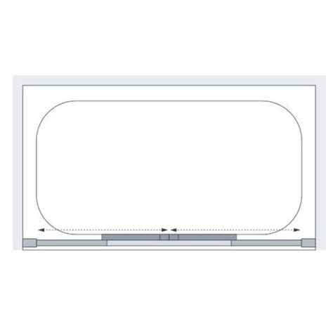 Lakes Classic Silver Semi Frameless Over Bath Double Slider Door Mm