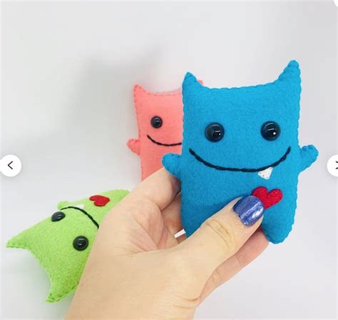 Monster Plush Felt Plushie Felt Toys Fall Felt Crafts