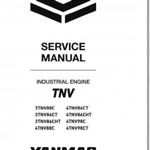 Yanmar Industrial Engines TNV Series 2TNV70 3TNV70 3TNV76 Service