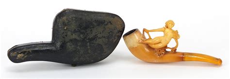 Meerschaum Style Pipe Carved With A Nude Auctions Price Archive