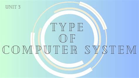 Types Of Computer System Youtube