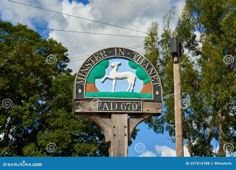 Sign For Minster In Thanet Also Just Known As Minster A Small